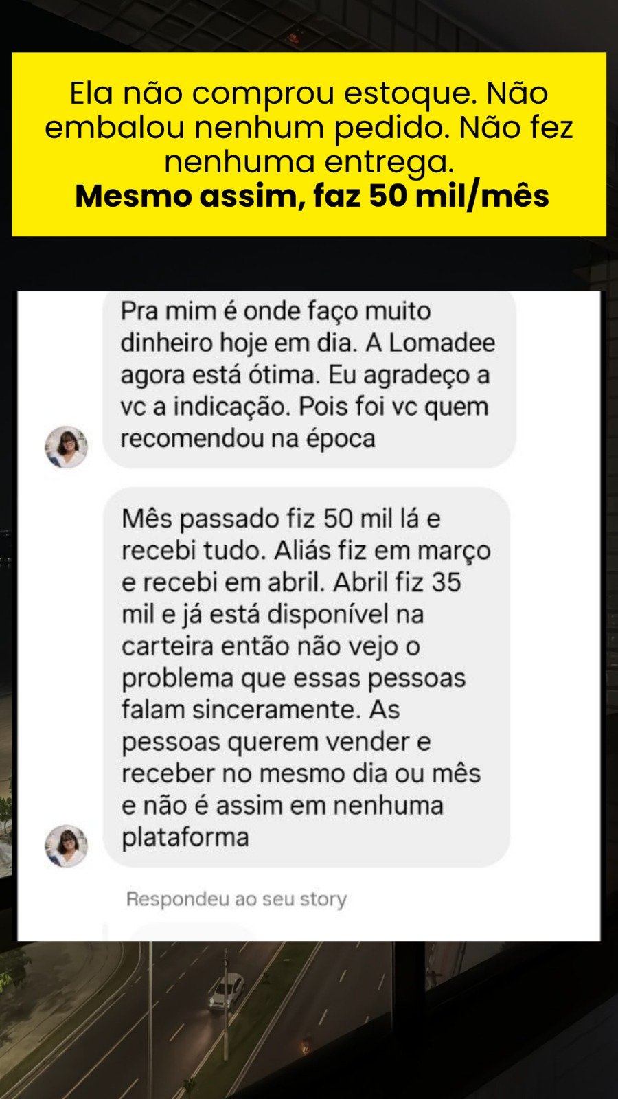 Relato de aluna sobre resultados alcançados como afiliada